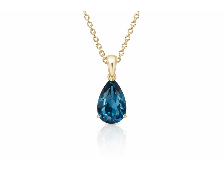 Srebrn obesek modri topaz LONDON VEIL