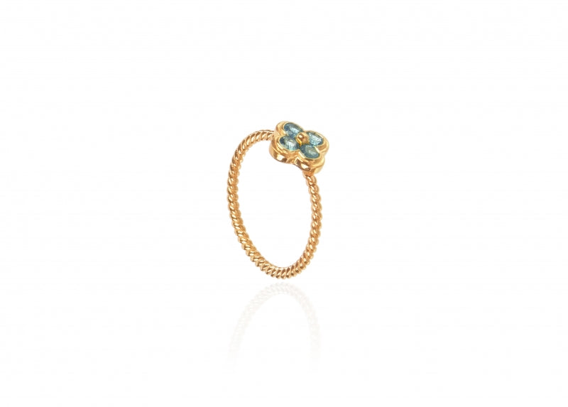 Prsten KALEJIDOSKOP – smaragd ili London Blue topaz