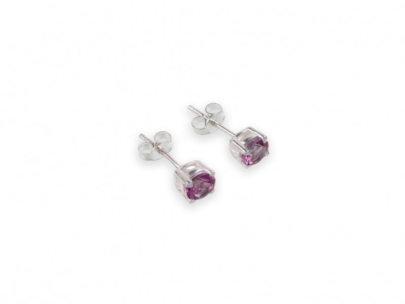 Srebrni uhani Pink topaz