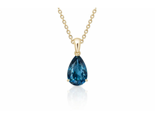 Srebrn obesek modri topaz LONDON VEIL